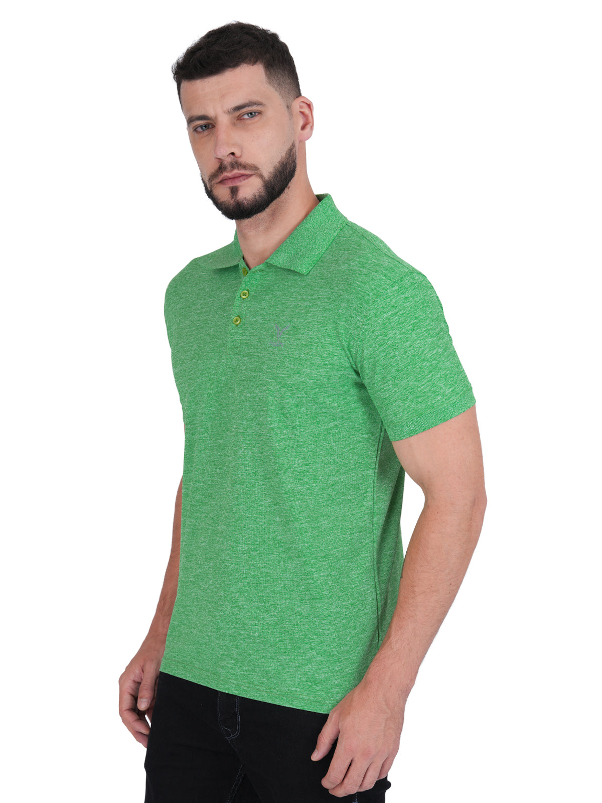 Green Cotton Polo T-shirt